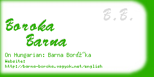 boroka barna business card